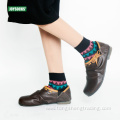 Nation style festive triangular shapes crew lady's socks